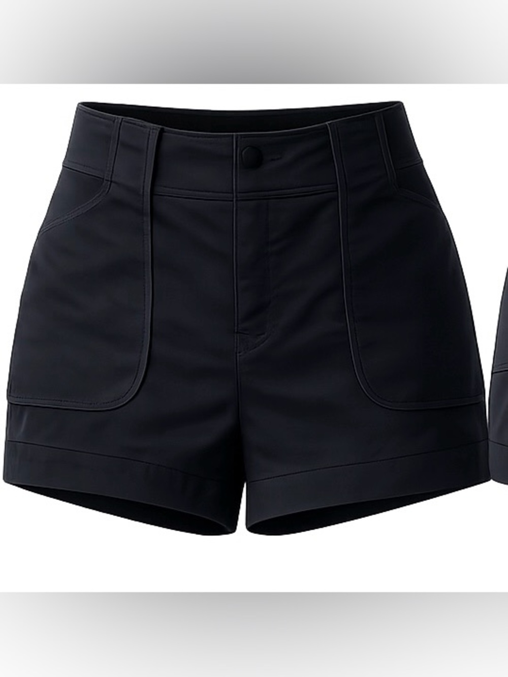 Derek Lam Black High-Waist Utility Shorts